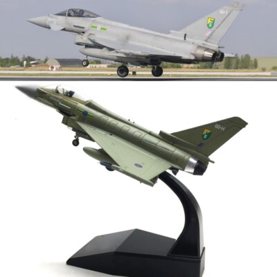 1:100 Diecast Military Model RAF EF-2000 Eurofighter Typhoon Fighter Aircraft