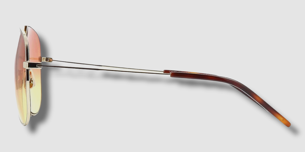 $405 Saint Laurent Classic 11 053 Occhiali da sole da aviatore oro donna 59 14 145