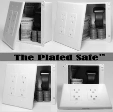 The Plated Safe™ Hidden Wall Safe Secret Stash Disguised Wall Outlet Plug