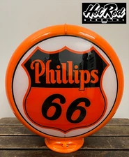 PHILLIPS 66 Reproduction 13.5" Gas Pump Globe - (Orange Body)
