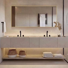 Full Length Mirror Horizontal/vertical Stand/Hang/Lean Wall-mounted For bathroom