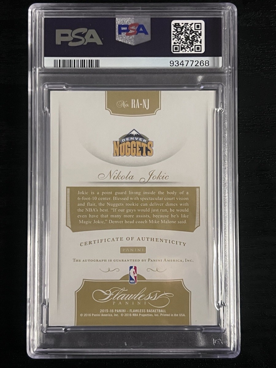 2015-16 PANINI FLAWLESS NIKOLA JOKIC TRUE ROOKIE AUTO EMERALD /5 