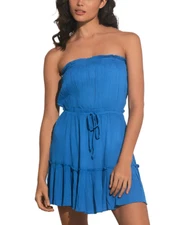 Elan Strapless Swim Cover Up Womens Dress