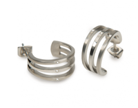 Boccia Schmuck Ohrstecker Titan Brillantcreole Halbcreolen 0559-03 Diamant Ohrri