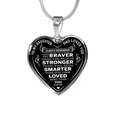 To My Daughter Necklace, Meaningful Jewelry Gift from Mom & Dad for Any Occasion