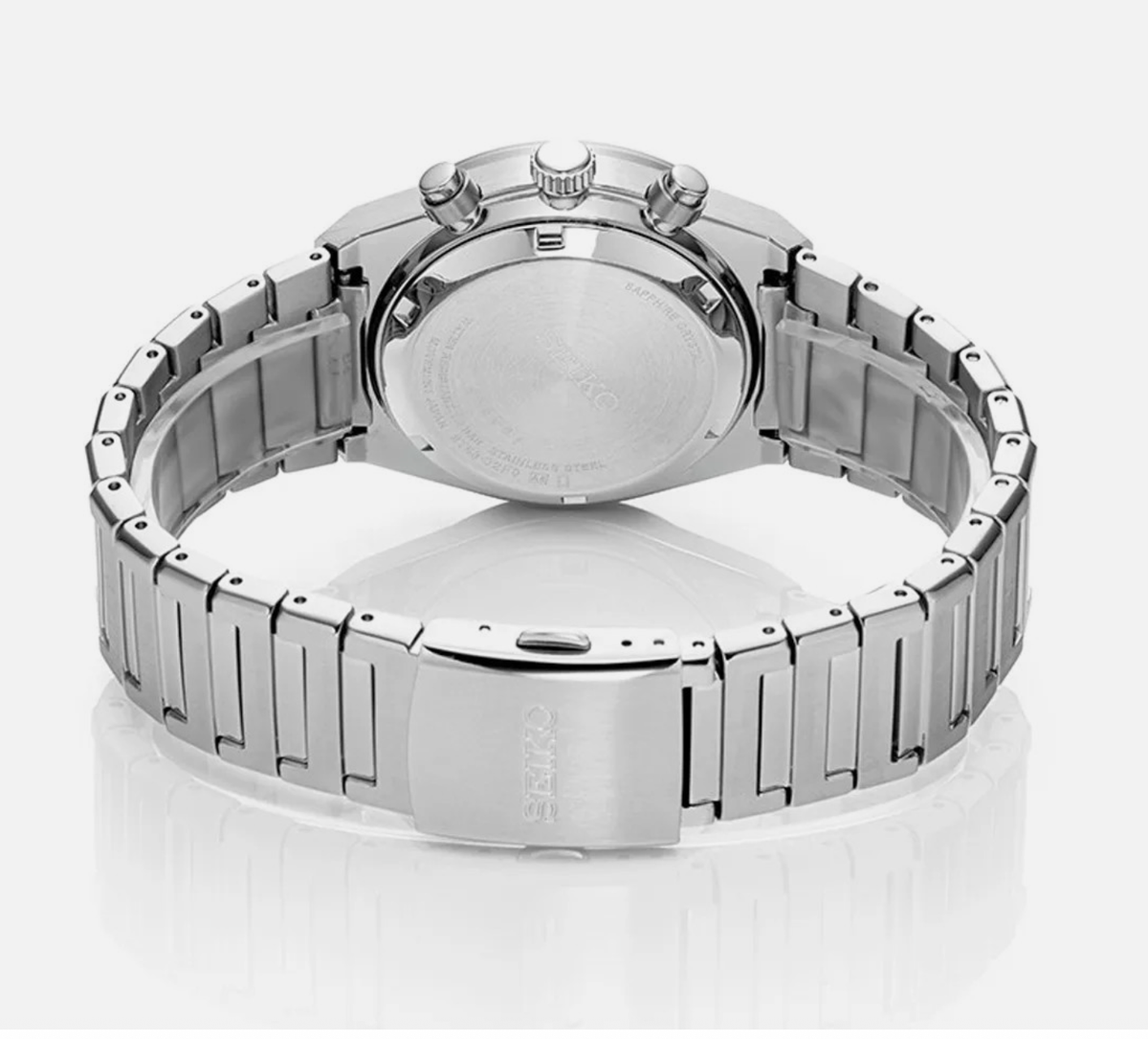 SEIKO SSB455 Grey Sapphire Quartz Silver Chronograph Analog watch
