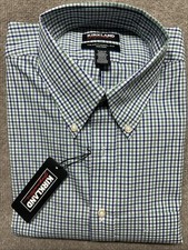 Kirkland Men's Traditional Fit Non-Iron Dress Shirt, Multicolor, 17 x 34/35. NEW