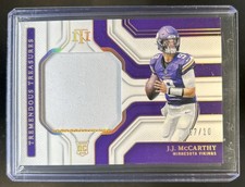 2024 Panini National Treasures JJ McCarthy Tremendous RC Patch Gold #/10