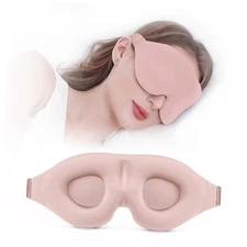  Sleep Mask for Side Sleeper, Complete Light Blocking 3D Sleeping Eye Pink