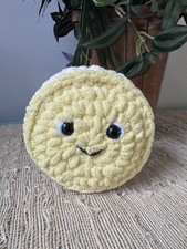 New Handmade Crochet Yellow Banana Sugar Cookie Cute Amigurumi Plush Toy