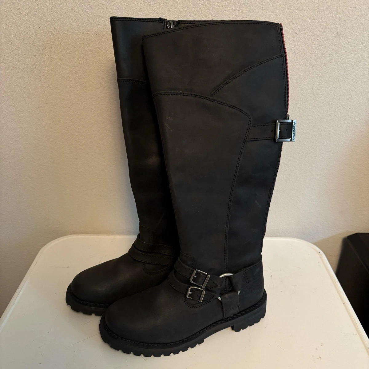 Harley-Davidson Women's Knee High Boots with Upper Leather for