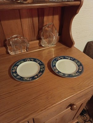 Paar Wedgwood Bone China Blau Siam 6'' Beilage Brot Tee Teller 1. Qualität