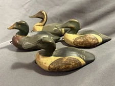 Lot of 4 Vintage Back Bay Decoy Co. Hand Carved Painted Wooden Duck Signed BBD