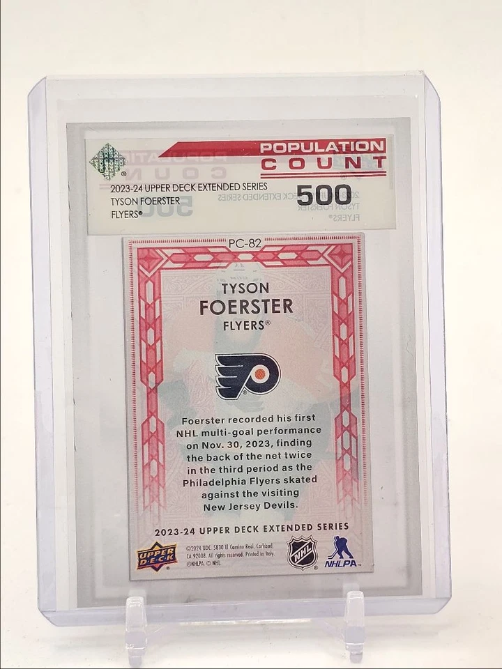 TYSON FOERSTER 2023-24 UPPER DECK EXTENDED POPULATION COUNT 500 Q0M-530 - Image 2 of 2