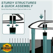 Foldable Blue Dog Cat Playpen Tent Small Indoor Outdoor Travel