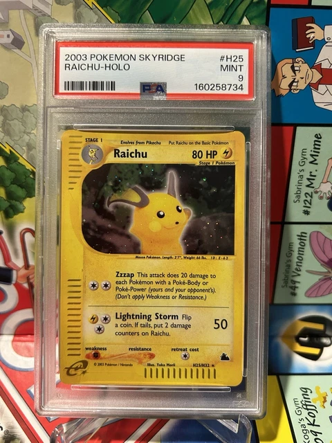 PSA 9 2003 Pokemon TCG Raichu H25/H32 Skyridge Holo