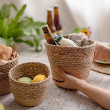 Eco Friendly Handwoven Plant Basket with Leak for proof Design for Home Decor