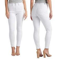 JAG Valertina High Rise Pull On Skinny Jeans Size 6/29 White Stretch Denim Ankle