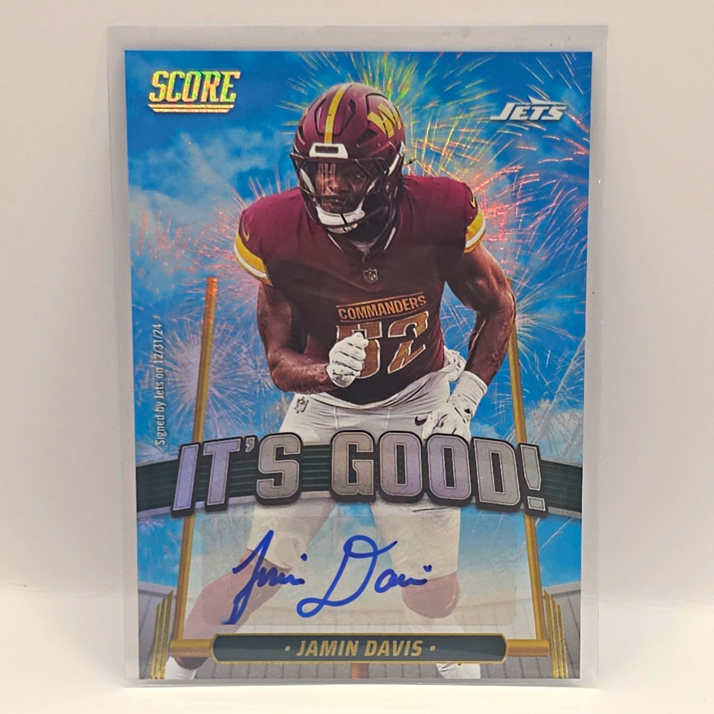 Panini 2025 Score It's Good! Autographs Jamin Davis Jets Auto #IGG-JDA