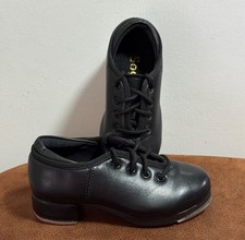 SOGEBO DANCE STUDENT KIDS JAZZ TAP SHOES BLACK TODDLER SIZE 10.5C