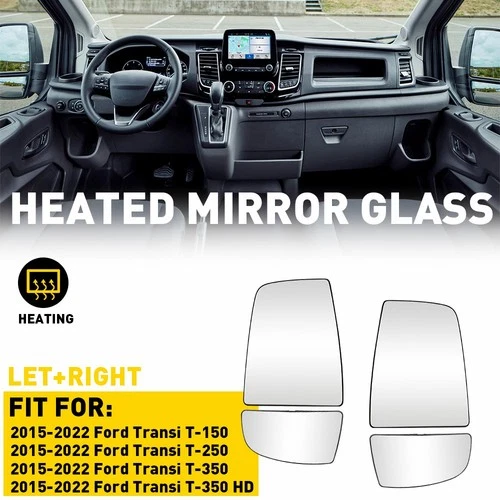 4x Mirror Glass Upper lower Left LH Right RH for Ford Transit Van 150 250 350 US