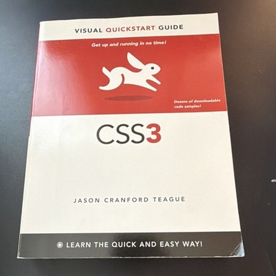 CSS3 Visual QuickStart Guide Jason Cranford Teague PB 1st Ed 2011 ISBN