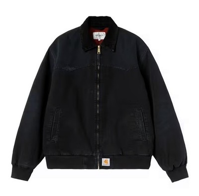 Carhartt WIP OG Santa Fe Jacket, Black Black Rinsed, Gr. L