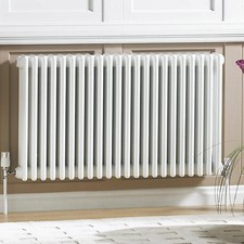 Acova White 3 Column Radiator Horizontal Designer Heating Unit 1042x600 Modern