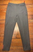 VTG 90s PRADA Red Tab Logo Sport Wool  Nylon Pants Women  s Sz 40 Made In Italy