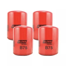 Baldwin B75 Oil Filter Replaces WIX 51798, Caterpillar 9N6007 (Pack of 4)
