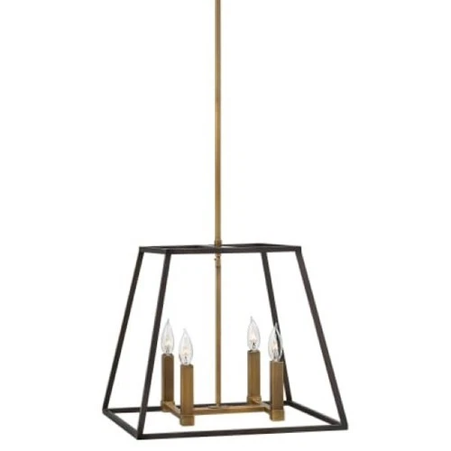 New Hinkley Lighting 3334BZ Fulton 4 Light 18 Wide Indoor Lantern Pendant - Picture 1 of 2