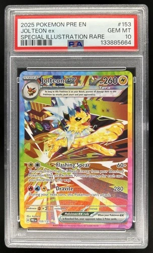2025 Pokemon Prismatic Evolutions Jolteon ex #153/131 PSA 10 GEM MINT