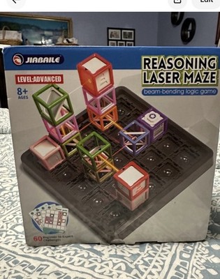 JIABAILE Reasoning Laser Maze Beam-Bending Logic Strategy Game Ages 8+ Complete