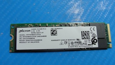 Asus FX505GT-US52 Micron 512GB NVMe M2 Solid State Drive MTFDHBA512TCK-1AS1AABGB