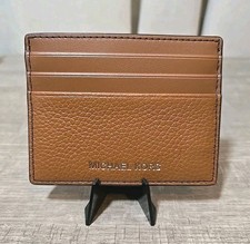 Michael Kors Mens Cooper Pebbled Leather Tall Card Case Wallet Credit Card NWT