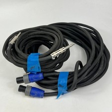 Live Wire Speaker Cable Lot 25ft 1/4 TS TS 50ft Speakon NL2FX 12GA Pro Audio