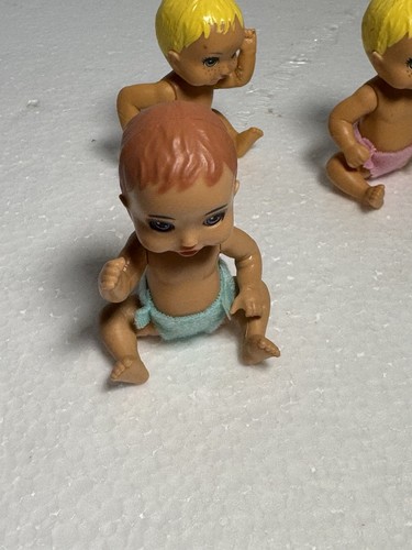3 Pezzi Vintage Mattel 2.5” Barbie Babies Krissy Baby Doll’s ~ - Foto 6 di 6