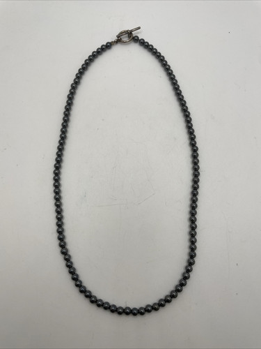 Black Metal Bead Necklace