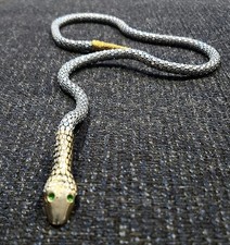 Early 1970s Flexible Snake Necklace Or Bracelet 27"