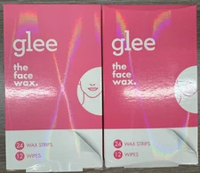 2 BOXES Glee The Face Wax Hair Removal Strips for Women 24 Count 12 wipes EACH