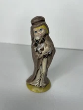 Vintage Byron Molds 1973 Girl holding a Lamb Figurine Hand Painted