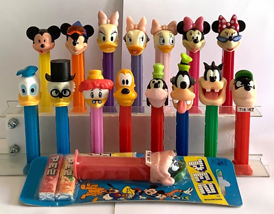 16 Vtg PEZ Disney Mickey Minnie Daisy Goofy Beagle Gyro Pluto Donald Dispensers