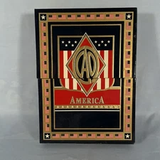 CAO AmericA  Landmark Cigar Box EMPTY 5” x 7” Keepsake Trinket Display Box
