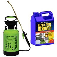 ProKleen Black Spot Remover Cleaner 5L & Manual Pump Pressure Sprayer 3L