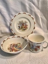 Royal Doulton Bunnykins 3 Piece Children's Set, English Fine Bone China