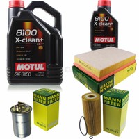 MANN-FILTER Inspektionspaket 6L Motul 8100 X-Clean+ 5W-30 FüR Vw Sharan 1.9 Tdi