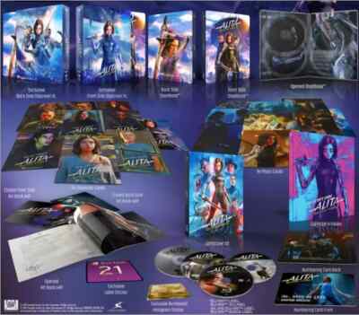Alita: Battle Angel 3D /2D+ 4K XL Full Slip SteelBook +Lenticular Magnet (BB#21)