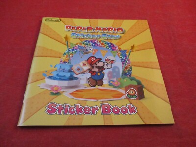 Paper Mario Sticker Star Nintendo 3DS Promotional Activity Sticker Book UNUSED