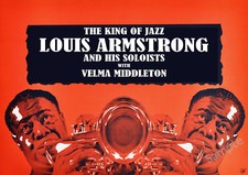LOUIS ARMSTRONG VINTAGE POSTER Satchmo King of JAZZ MUSIC Retro Art Print A3 A4