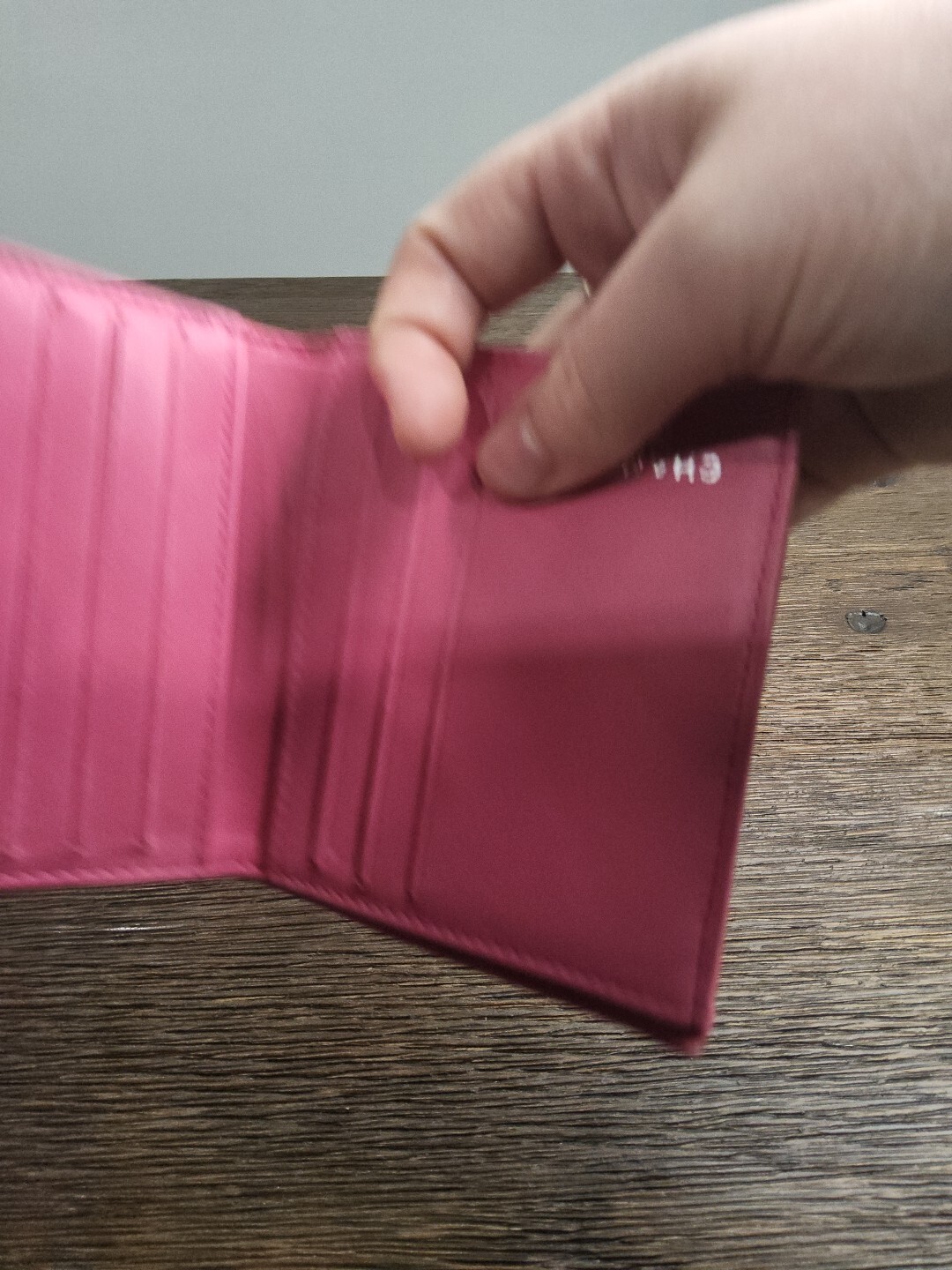 Chanel Bifold Snap Orange And Pink Wallet Preloved image 5